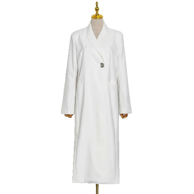 Commuter-style Designer-inspired Blazer-style Trench Coat For Women