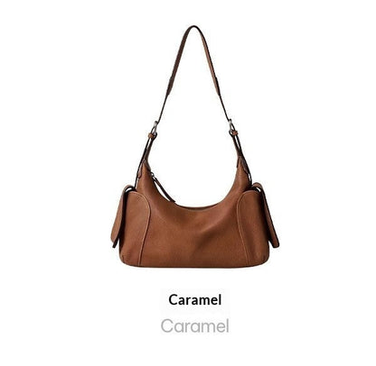 Vegetable-Tanned Full-Grain Leather Crossbody Shoulder Bag