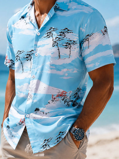Men's Casual Hawaiian Shirt,Vibrant Prints Perfect For Holiday, Outdoor, And Parties