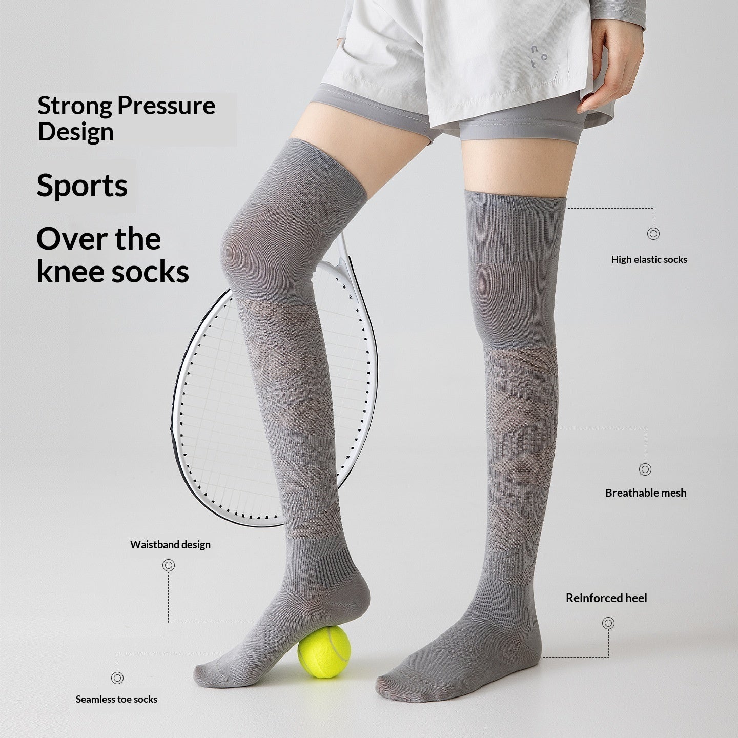 Best-selling Upgraded Low-pressure Athletic Knee-high Socks