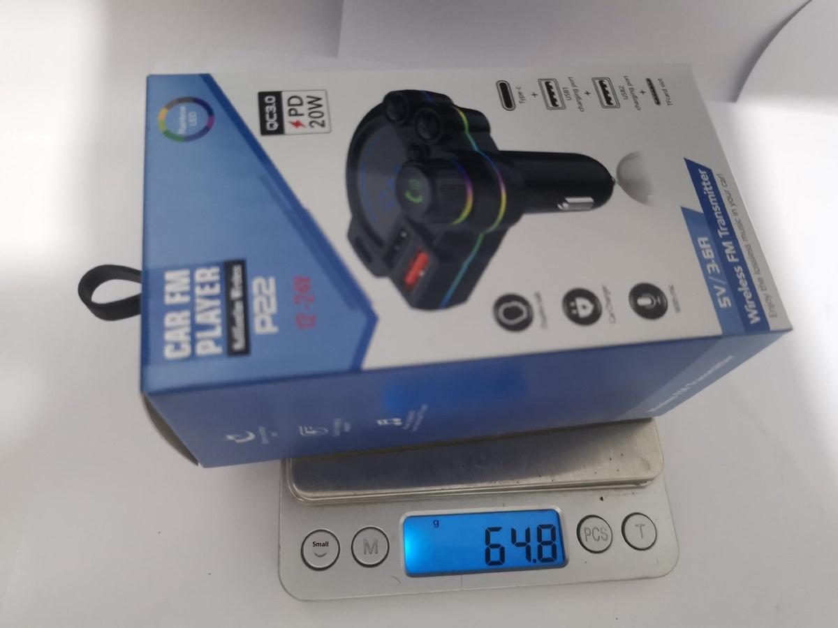 Car-mounted MP3 With Bass And Treble PD 18W Fast Charging And Bluetooth Playback