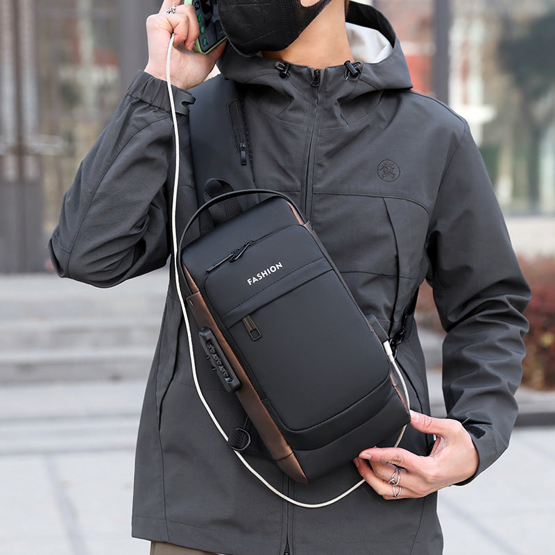 Password Lock Men's Leisure Bag