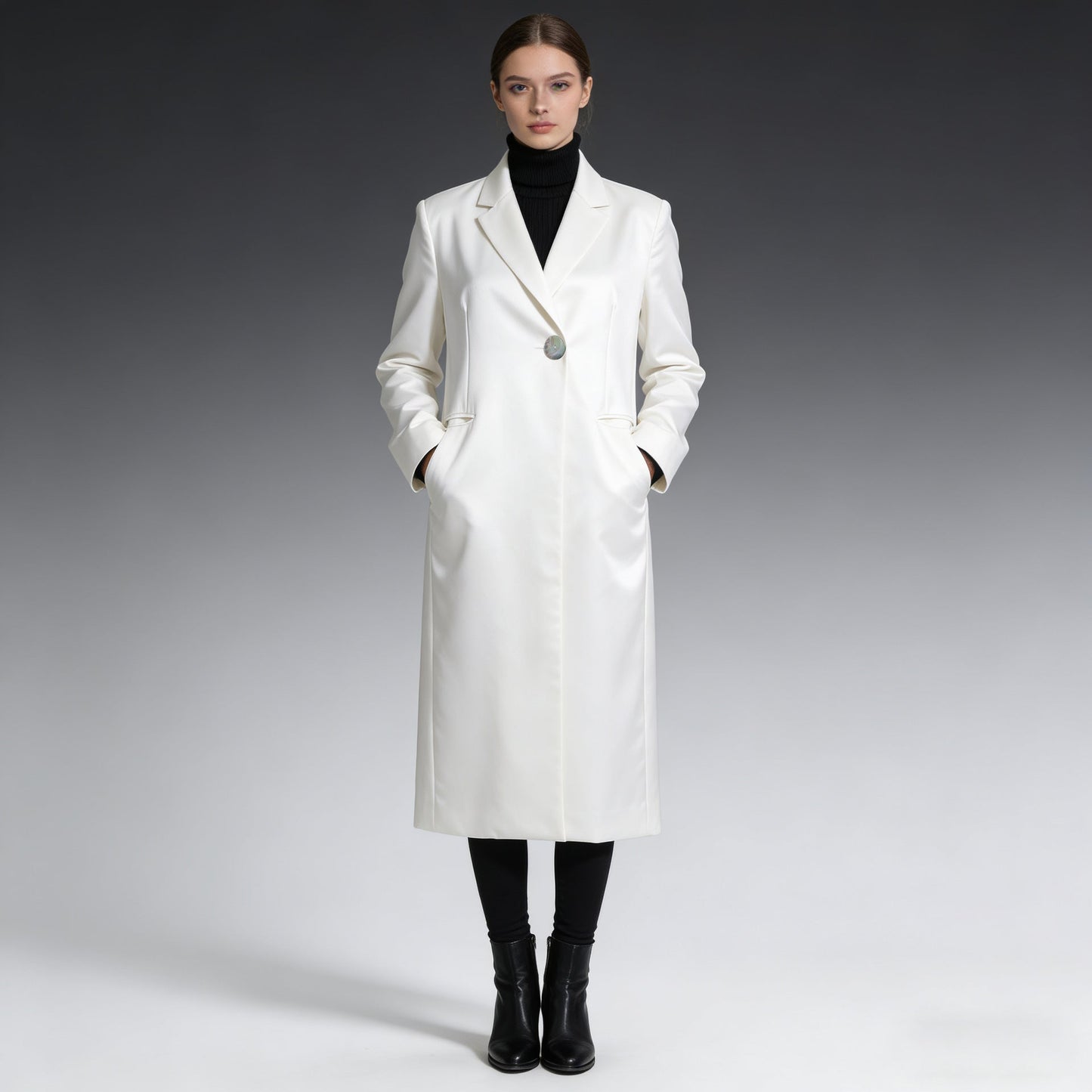 Commuter-style Designer-inspired Blazer-style Trench Coat For Women