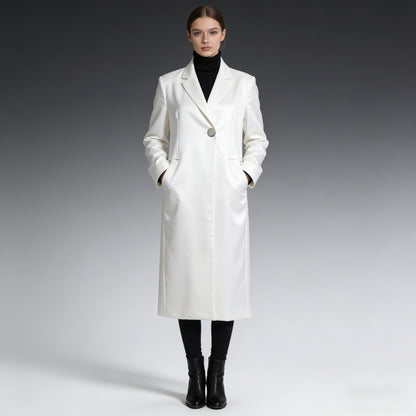 Commuter-style Designer-inspired Blazer-style Trench Coat For Women