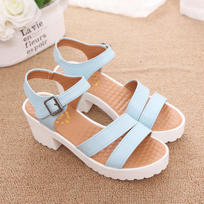 Womens Casual Fashionable Versatile High-heeled Sandals