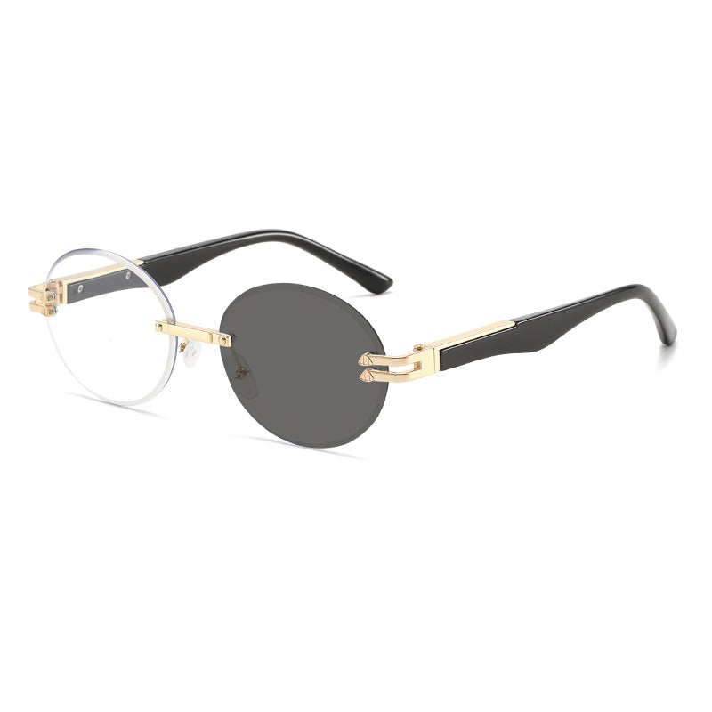 Fashionable Oval Frameless Y2K Sunglasses