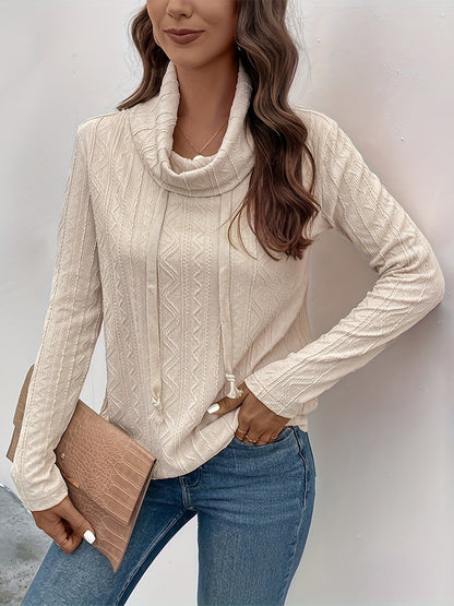Autumn And Winter  Clothing Amazon Aliexpress Hot Selling Sweatshirt Long-Sleeved Hooded Drawstring Pullover Knitwear For Women