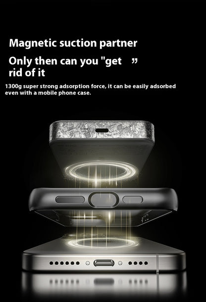 15W Magnetic Power Bank Wireless Carbon Fiber Magsafe Mobile Power Supply