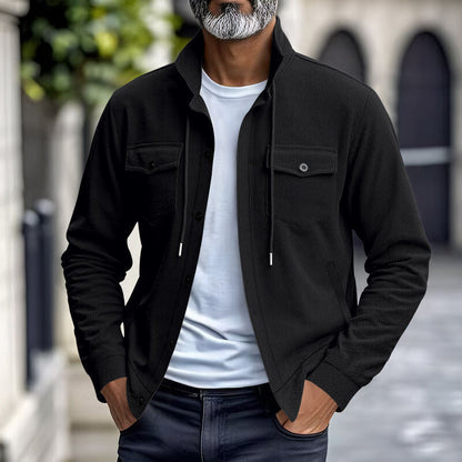 All-match Multi-pocket Stand-up Collar Long-sleeved Jacket For Men
