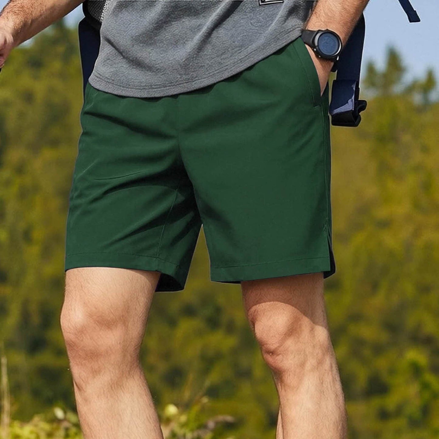 Plus-Size Summer Thin Cool Sweat-Absorbent Quick-Dry Shorts, Casual Outdoor Sports Versatile Shorts For Big And Tall Individuals