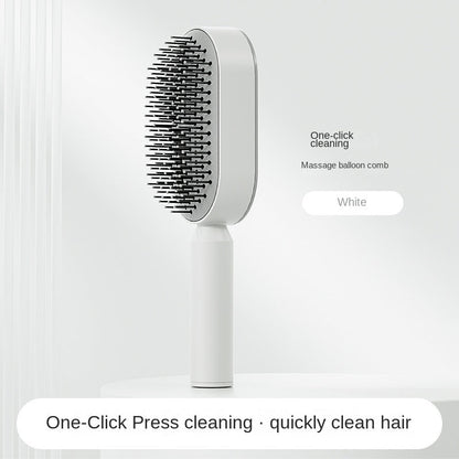 3D Air Cushion Massager Hairbrush with Self-Cleaning Feature