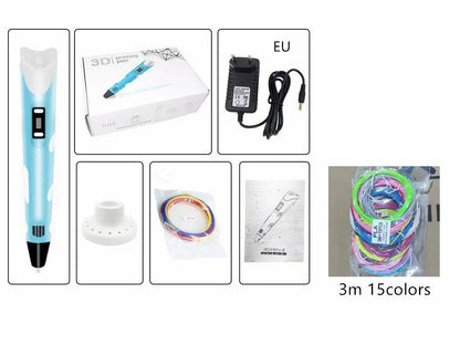 Children's 3D Printing Pen and Brush Toy Set