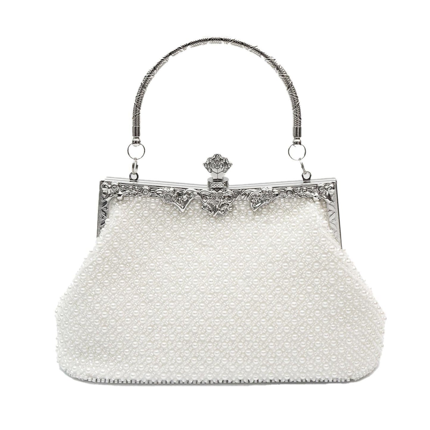 Vintage Handmade Beaded Embroidery Evening Bag For Gowns