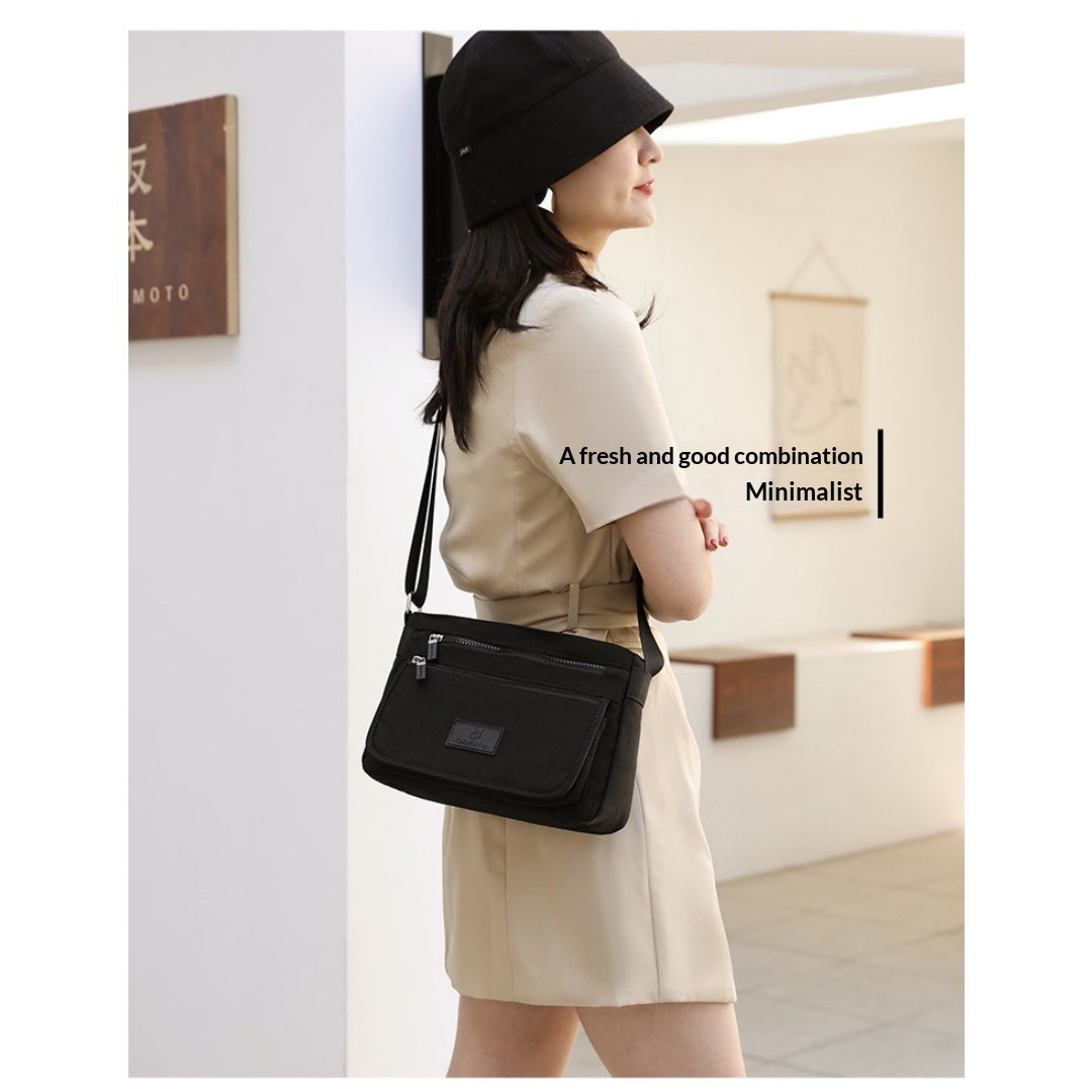 Foreign Trade Women's Bags 2026 New Trendy Shoulder Bag Waterproof Nylon Bag Multi-Layer Crossbody Bag Korean Style Versatile Backpack