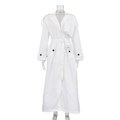 Simple And Stylish Long Trench Coat For Women