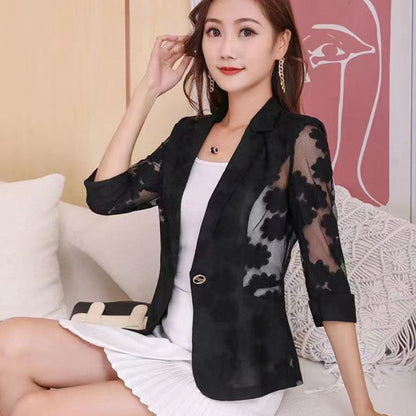 Lace Petite Blazer For Women Outerwear