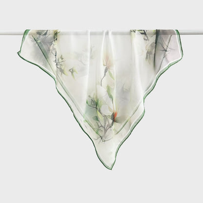 Versatile Printed Thin Square Scarf