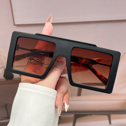 Wide-frame Square Blue-light-blocking Eyeglass Frames For Women