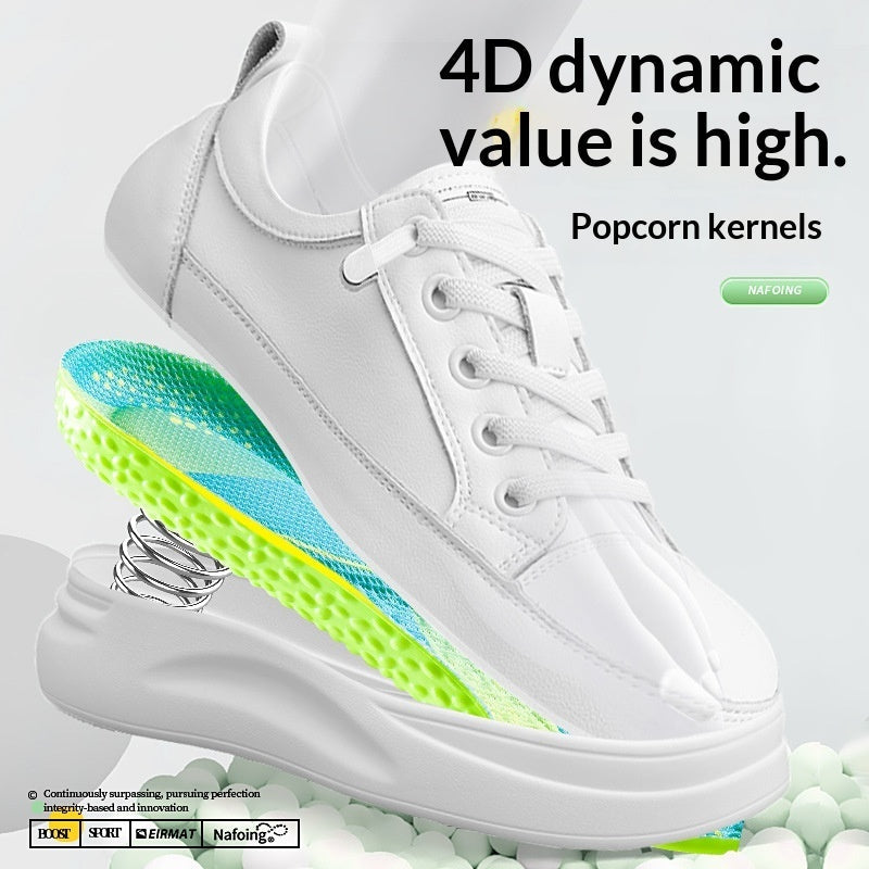 PU Squishy-feel Men's Casual Shoes With Air Cushioning