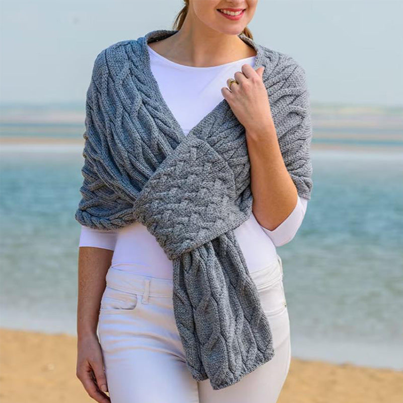 Fashionable Womens Knitted Shawl Scarf