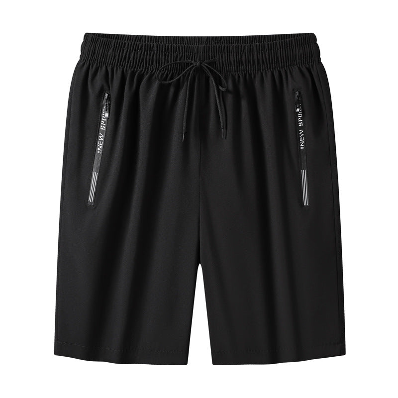 Men's Shorts Summer New Cross-border Ice-cool Four-sided Elastic Outer Wear Pants Casual Sports Pants Ice Silk Beach Pants