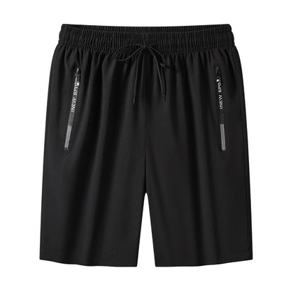 Men's Shorts Summer New Cross-border Ice-cool Four-sided Elastic Outer Wear Pants Casual Sports Pants Ice Silk Beach Pants