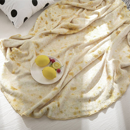 Flannel Burrito Blanket 280GSM Round Travel Throw