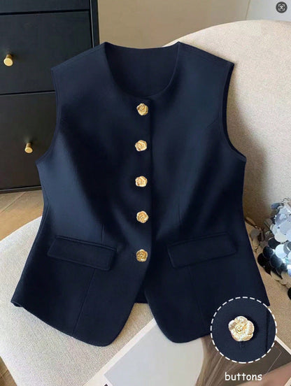 Womens Fashionable Relaxed-fit Niche-style Vest