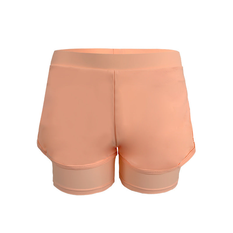 Swimming Trunks Women's Sports Fake Two-piece Flat Angle Conservative Anti-running Light Slim Sunscreen Quick-drying Hot Spring Diving Surfing Shorts