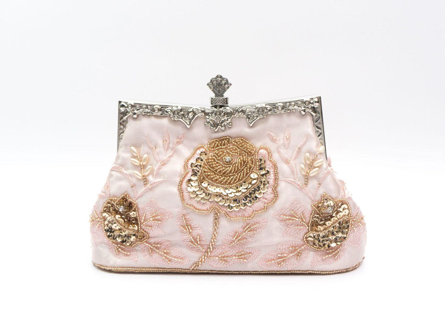Vintage Handmade Beaded Embroidery Evening Bag For Gowns