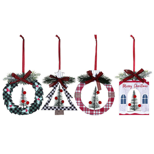 Cedar Tree Christmas Scene Setting Decorations
