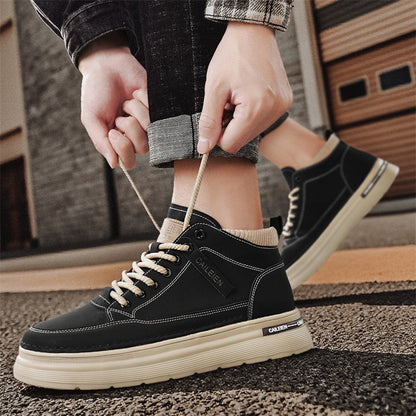New Arrival Autumn Men's Work Boots, Vintage Work Shoes, Chunky Sole Martin Boots, Casual Fashion Sneakers