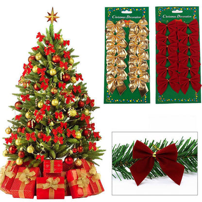 Christmas Tree Bow Ornament Decor