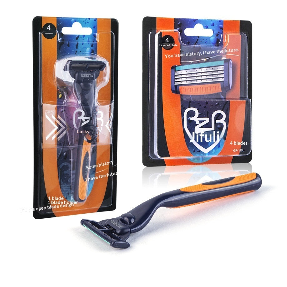 Manual razor 4-layer razor blade