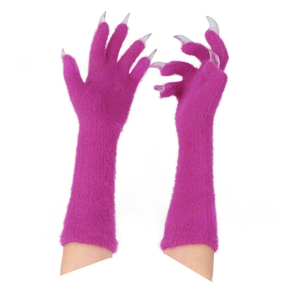 Halloween Silicone Meat Mat Long Gloves