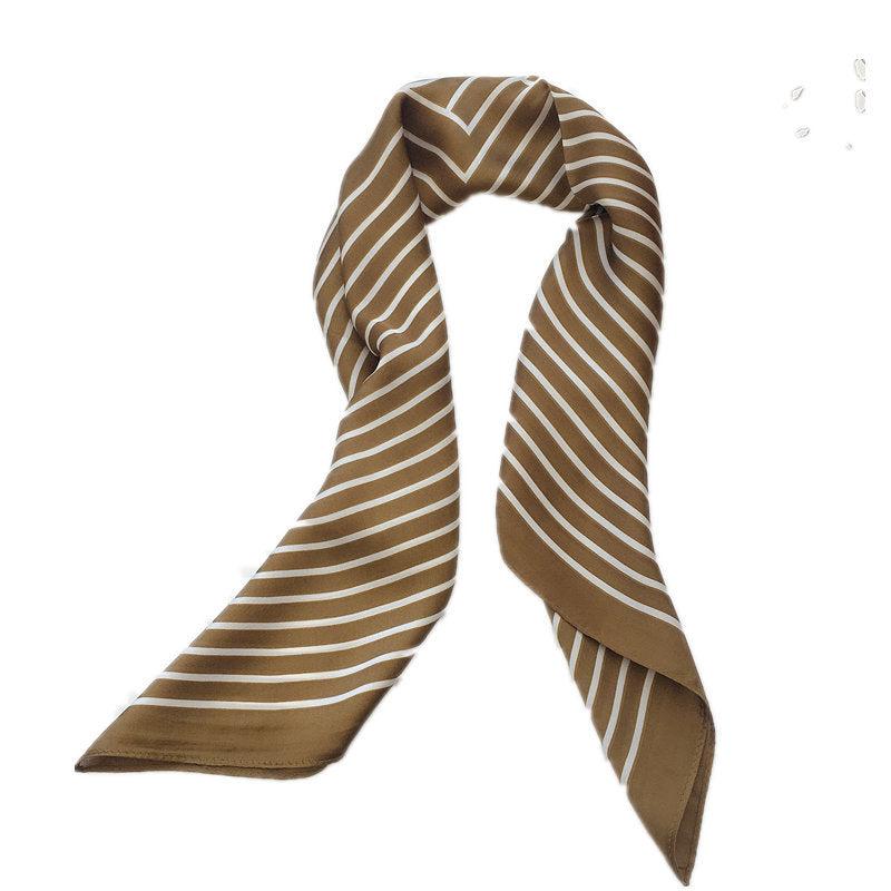 Womens Silk Small Square Scarf Hairband