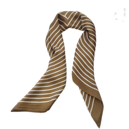 Womens Silk Small Square Scarf Hairband
