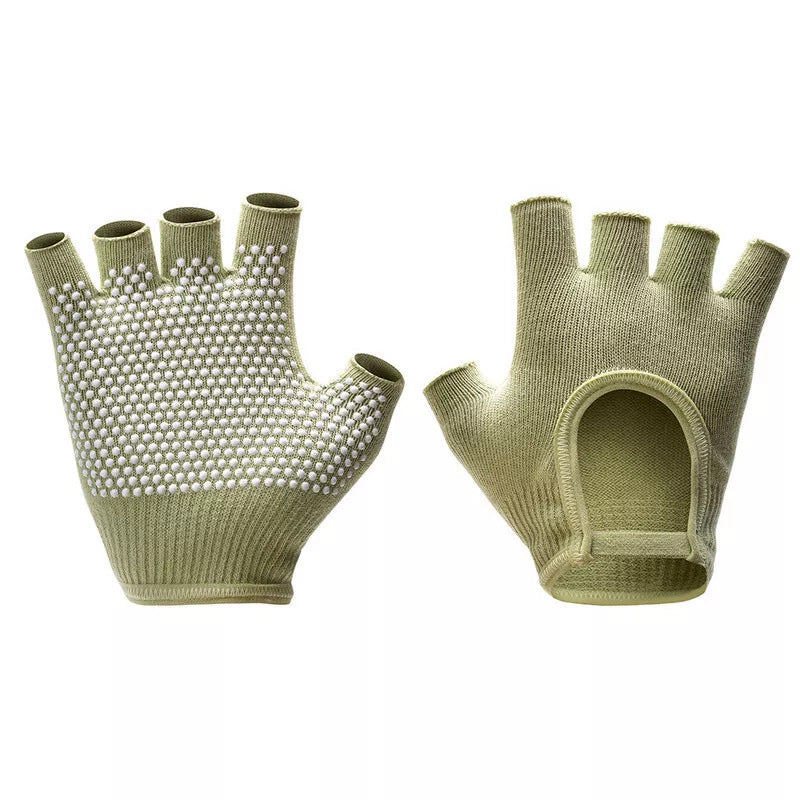 Non-slip Aerial Yoga Cotton Breathable Half-finger Gloves