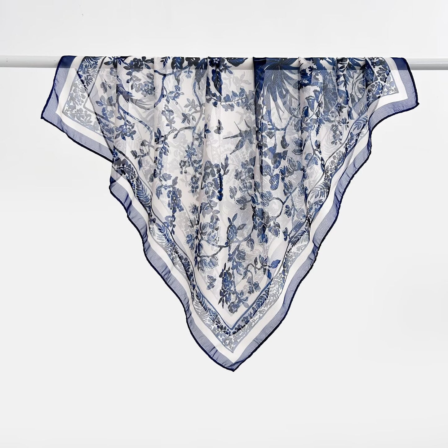 Versatile Printed Thin Square Scarf