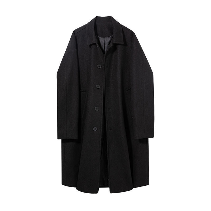 AutumnWinter Double-Faced Wool Coat Mens Mid-Length Style