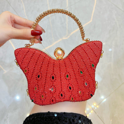 Exquisite Butterfly-shaped Handbag Crossbody And Shoulder Bag