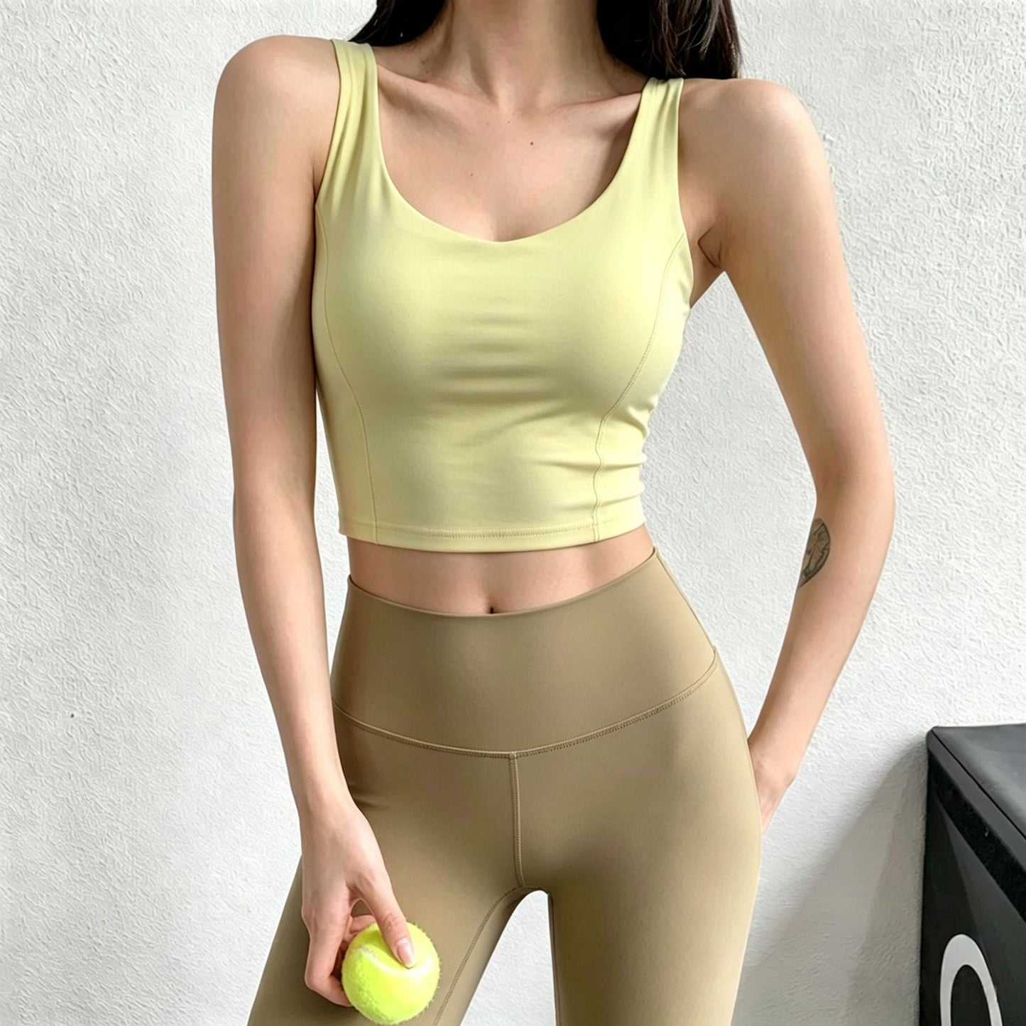 Womens Shock-Resistant High-Elastic Running And Fitness Tank Top