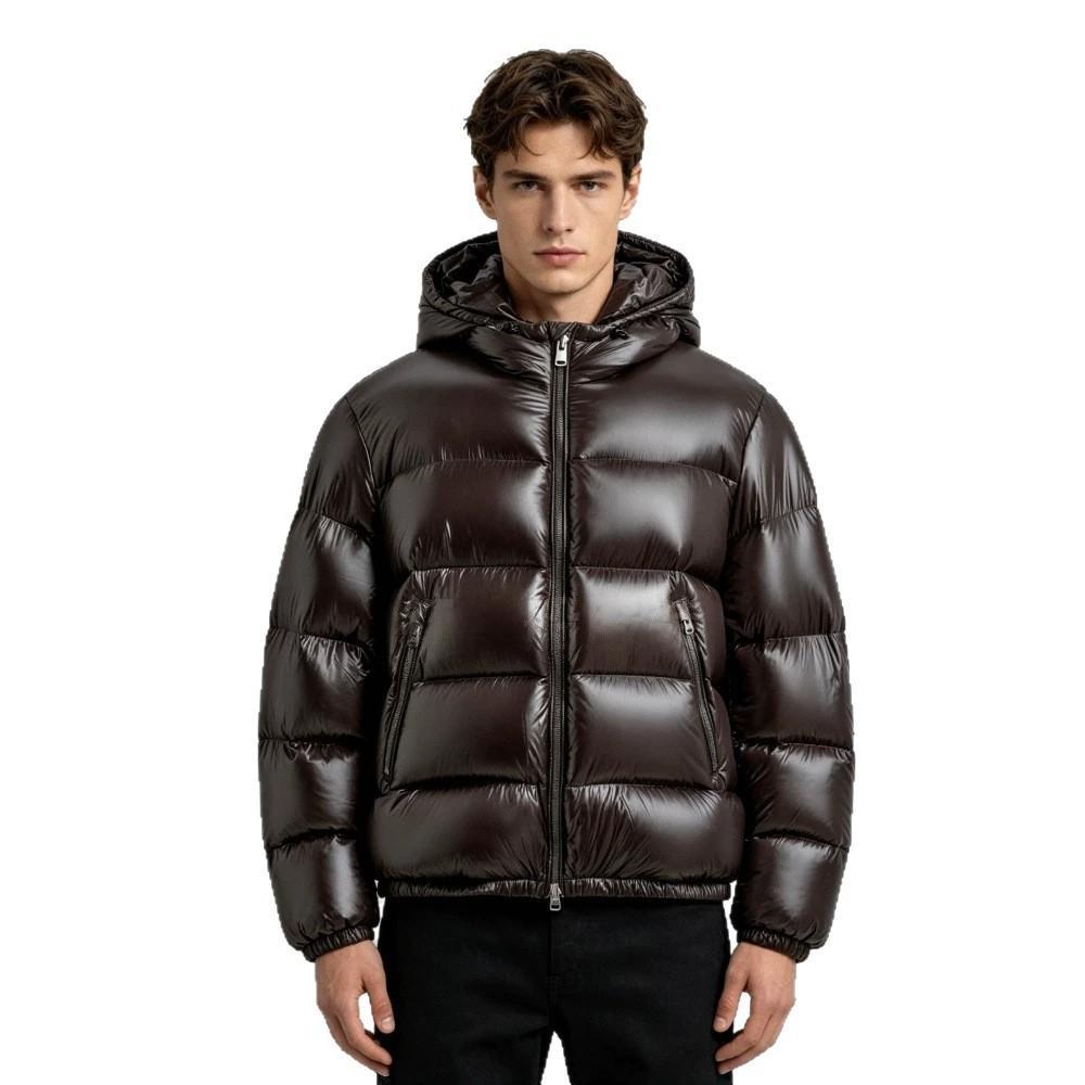Mens Hooded Cotton Padded Jacket Casual And Warm European American Style Outerwear