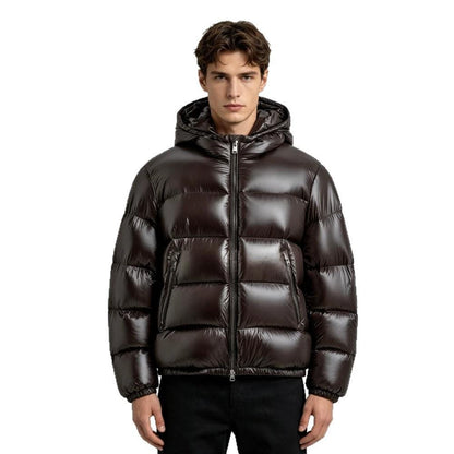 Mens Hooded Cotton Padded Jacket Casual And Warm European American Style Outerwear