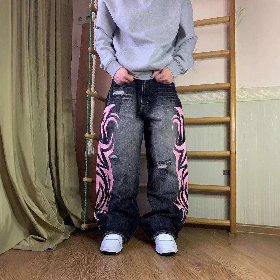 American Style Vibe Printed Jeans