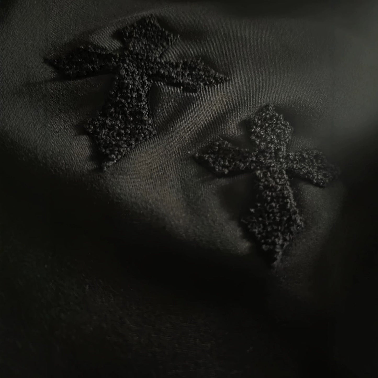 Embroidered Cross-Design Thickened Sweatpants For Men
