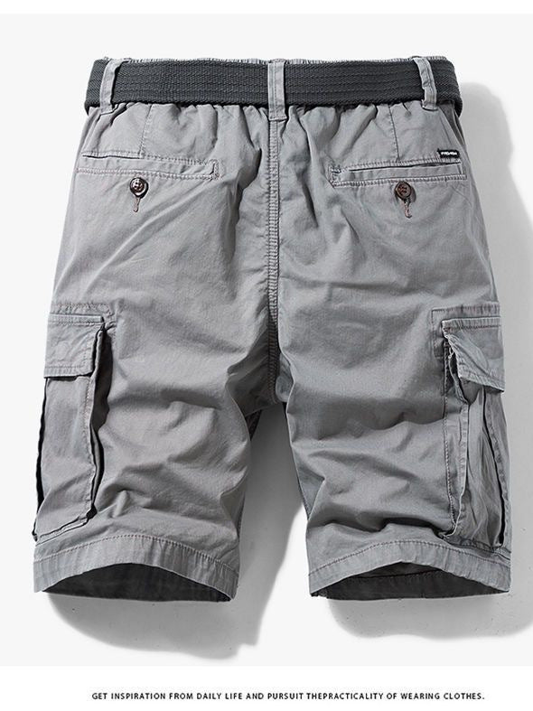 Army Green Cargo Shorts Men's Summer Japanese Style Cityboy Heavy Casual Pants Straight Vintage Pants