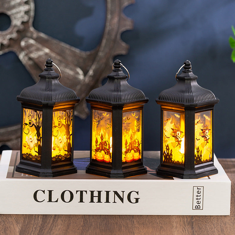 Halloween Decorations Children's Portable Pumpkin Lantern Halloween Ornaments Halloween Pendant Wind Lantern Props