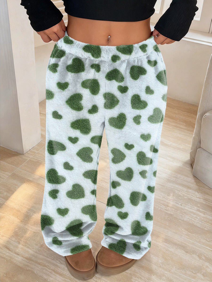 Straight-leg Wide-leg Pants Fashionable Plush  For Women