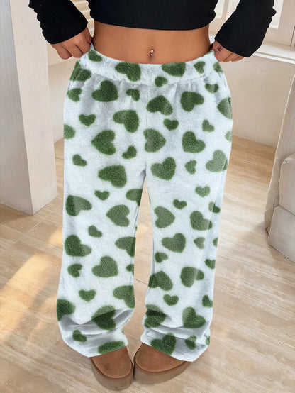 Straight-leg Wide-leg Pants Fashionable Plush  For Women